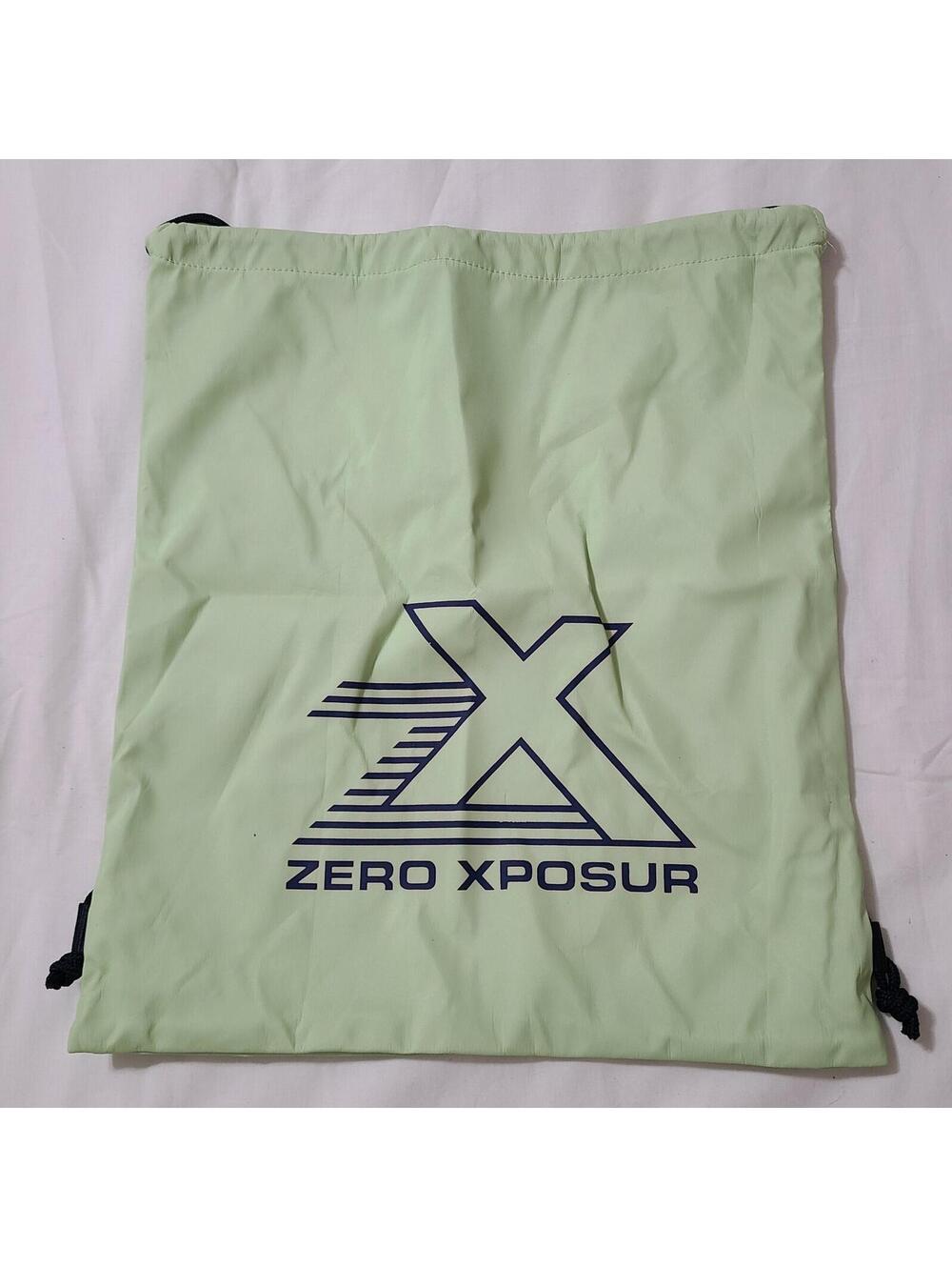 Zero Xposur Drawstring Shoe Dust Bag Cover Sz 15"x9.5" Green Portable Pouch EUC
